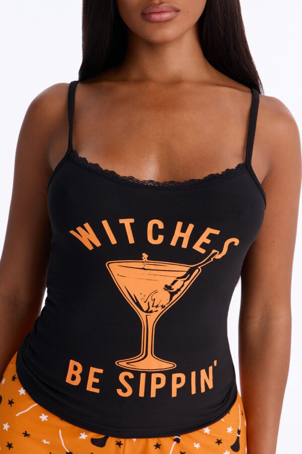 Black and Orange Cami