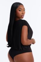 Black V-Neck Bodysuit