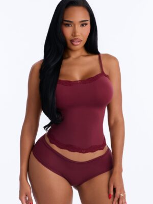 Cami in Wine 82% nylon