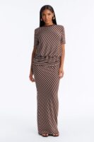 Brown Contrast Dress