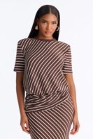 Brown Contrast Dress