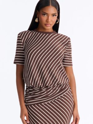 Brown Contrast Dress