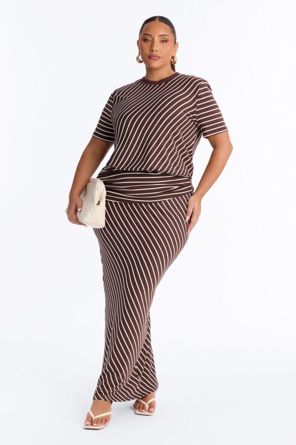 Brown Contrast Dress