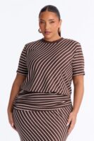 Brown Contrast Dress