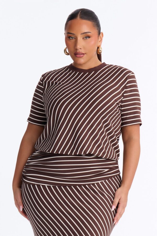 Brown Contrast Dress
