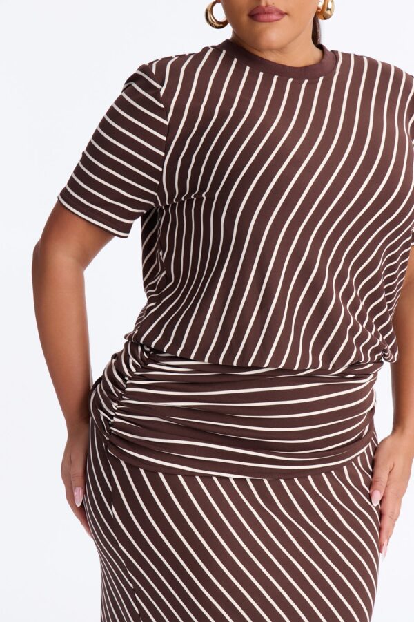 Brown Contrast Dress