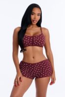 Shorts in Wine and Blush