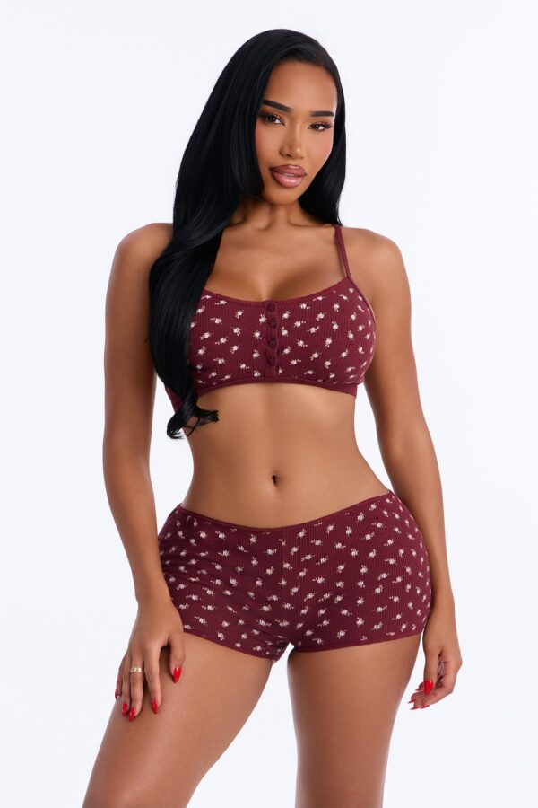Shorts in Wine and Blush