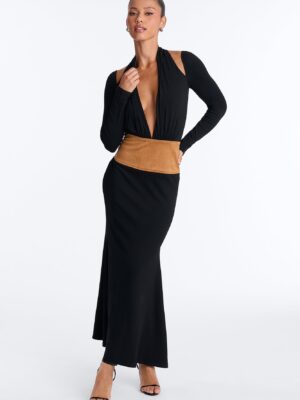 V-Neck Dress in Black