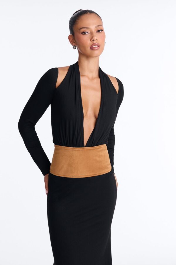 V-Neck Dress in Black