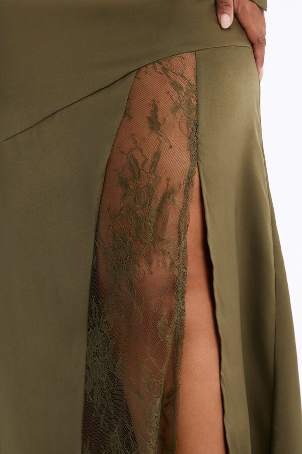 Olive Cowl-Neck Dress