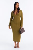 Dress with a v-neck