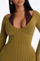 Dress with a v-neck