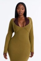 Dress with a v-neck