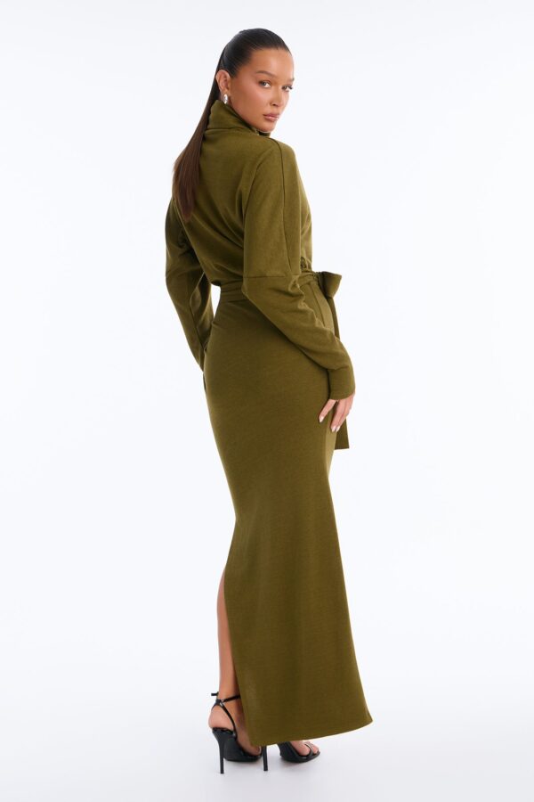 Dress with a cowl neck