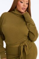 Dress with a cowl neck