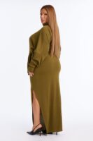 Dress with a cowl neck