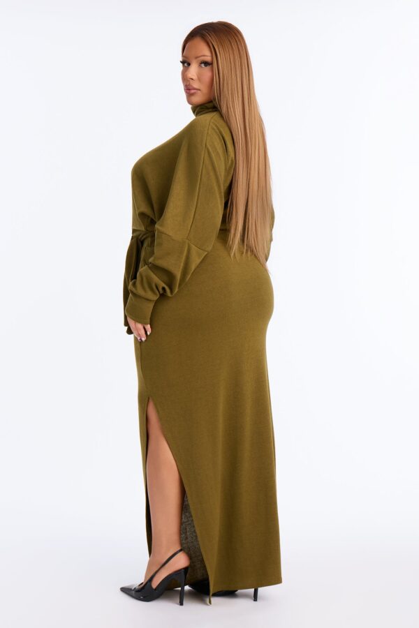 Dress with a cowl neck
