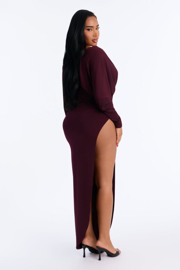 Purple V-Neck Dress