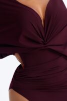 Purple V-Neck Dress