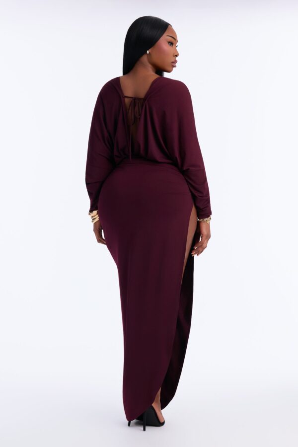Purple V-Neck Dress