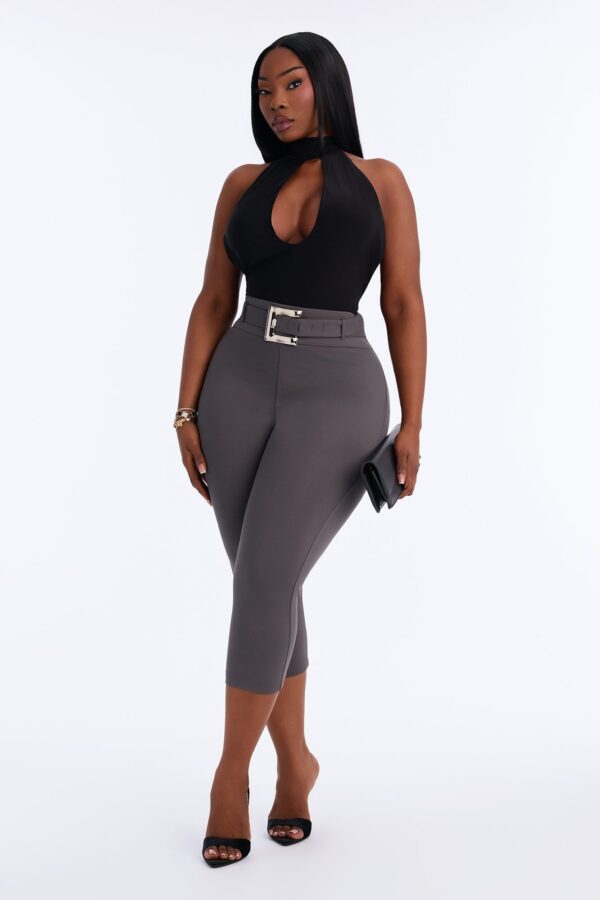 Mock-Neck Bodysuit in Black