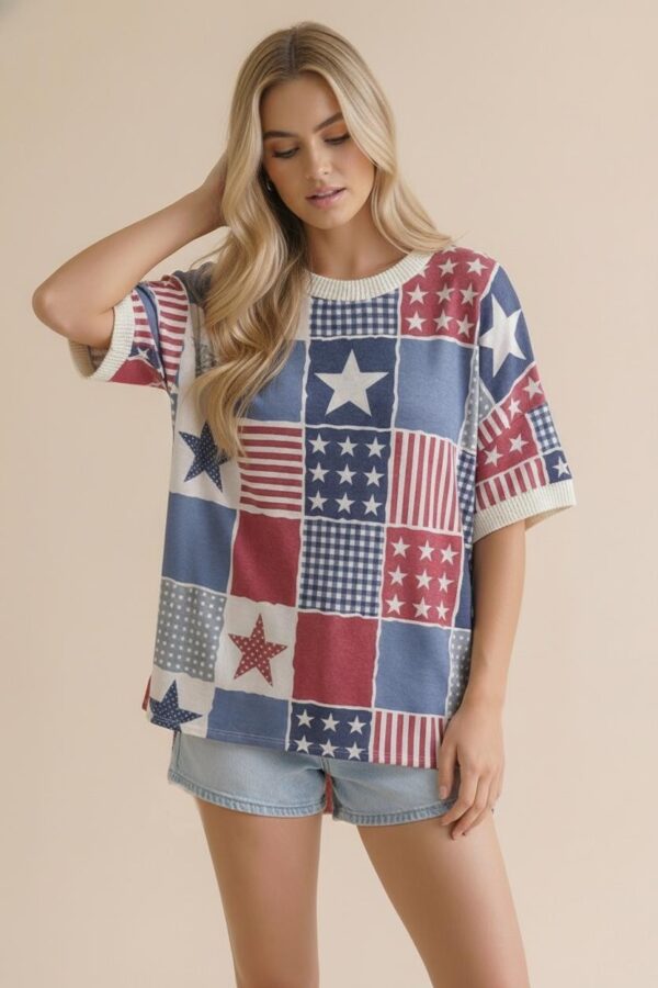 Drop-Shoulder Graphic Top