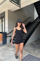 Romper in Black 93% rayon
