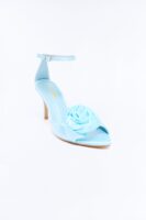 Blue Top with satin