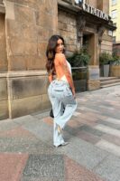 Topanga 90's Ripped Straight Leg Jeans - Medium Wash