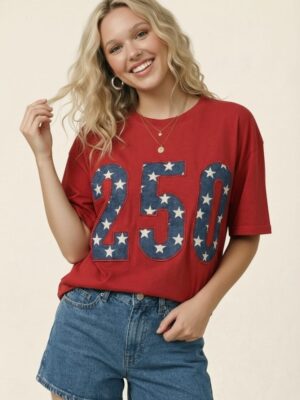 Red Graphic Top