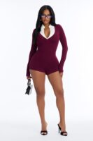 Romper in Burgundy