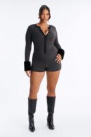 Ladies Kit Charcoal Romper
