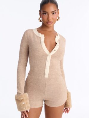 Romper with contrast