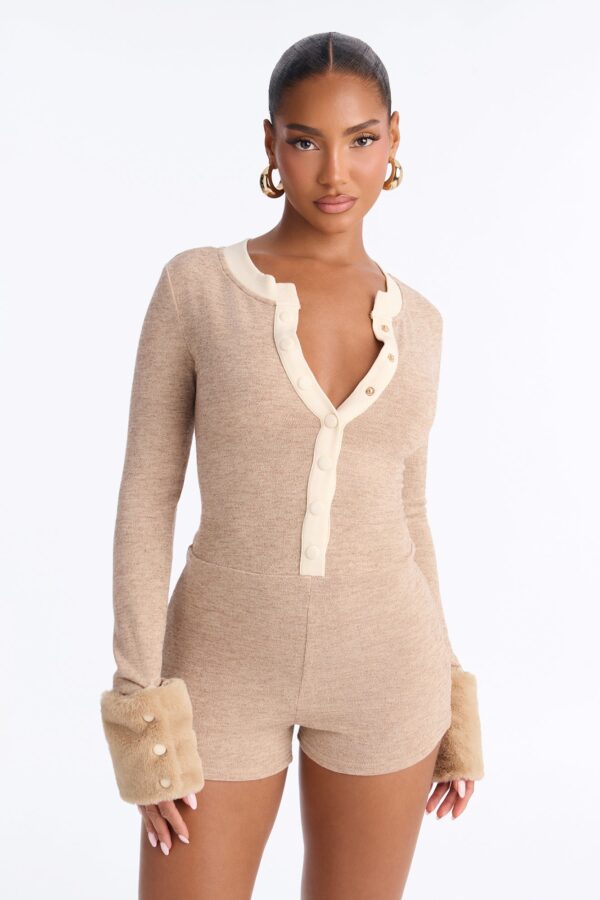 Romper with contrast