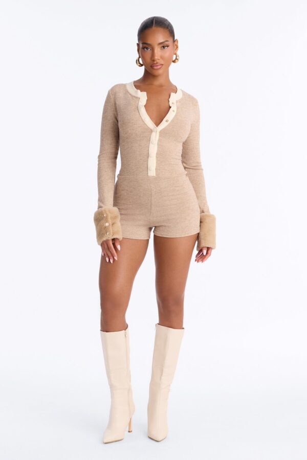 Romper with contrast