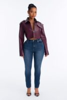 Burgundy Cropped Jacket