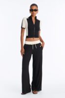 Black Mock-Neck Pants