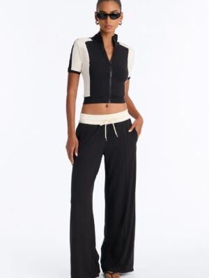 Black Mock-Neck Pants