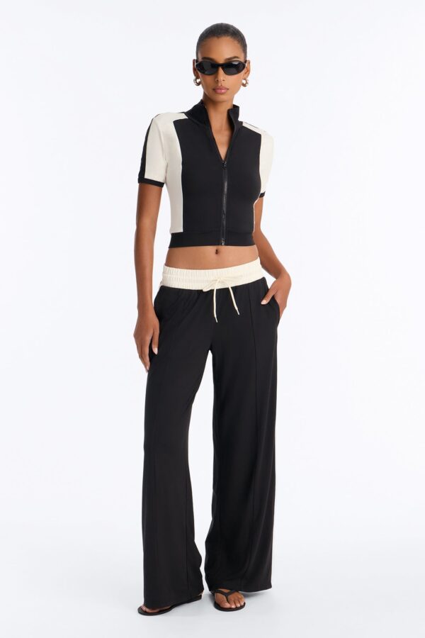 Black Mock-Neck Pants