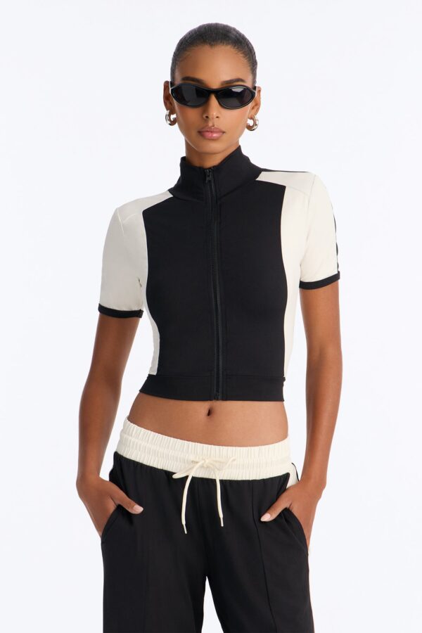 Black Mock-Neck Pants