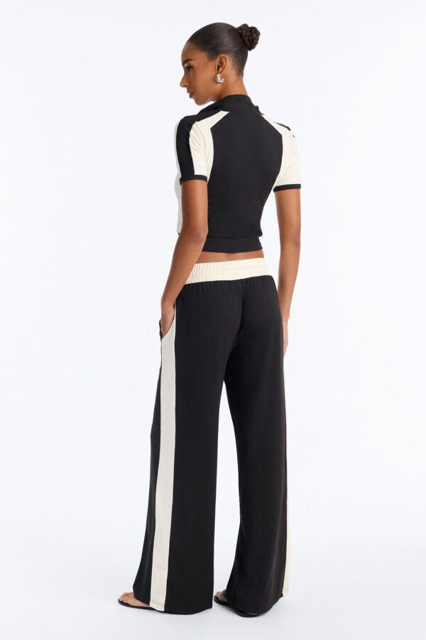 Black Mock-Neck Pants