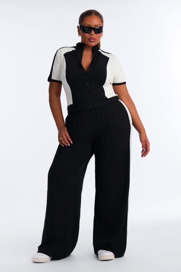 Black Mock-Neck Pants