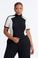 Black Mock-Neck Pants