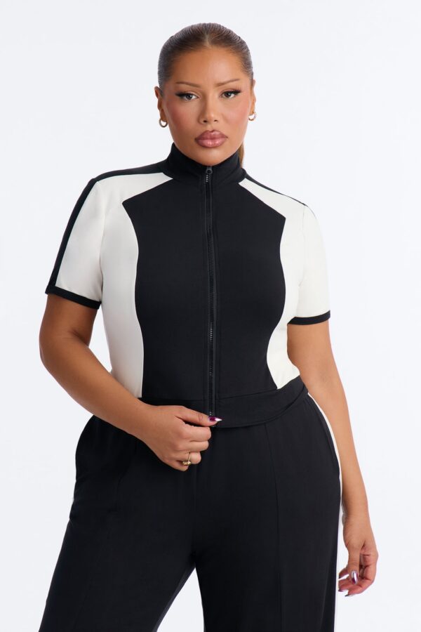 Black Mock-Neck Pants