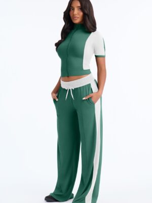 Pants with mock neck