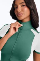 Pants with mock neck