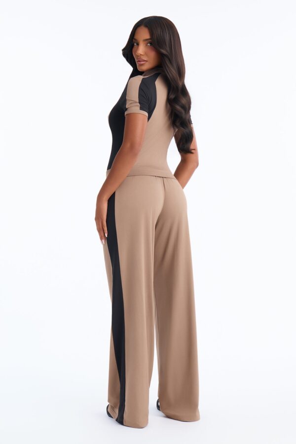 Taupe Pants with mock neck