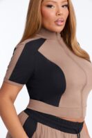 Taupe Pants with mock neck