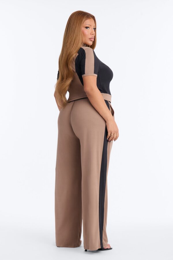 Taupe Pants with mock neck